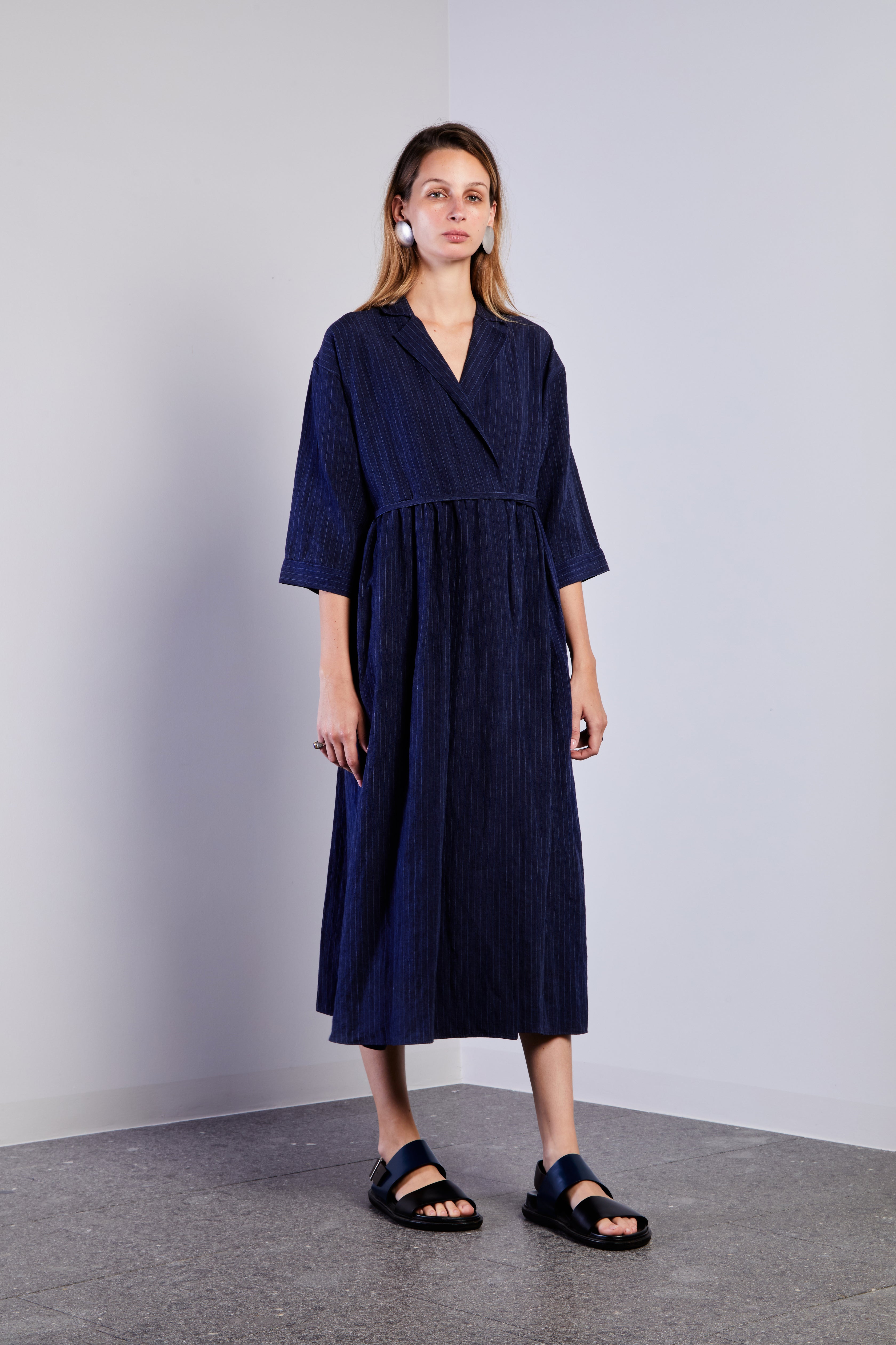 linen dress from italy 0039 Italy Mila Linen Dress-Light Blue