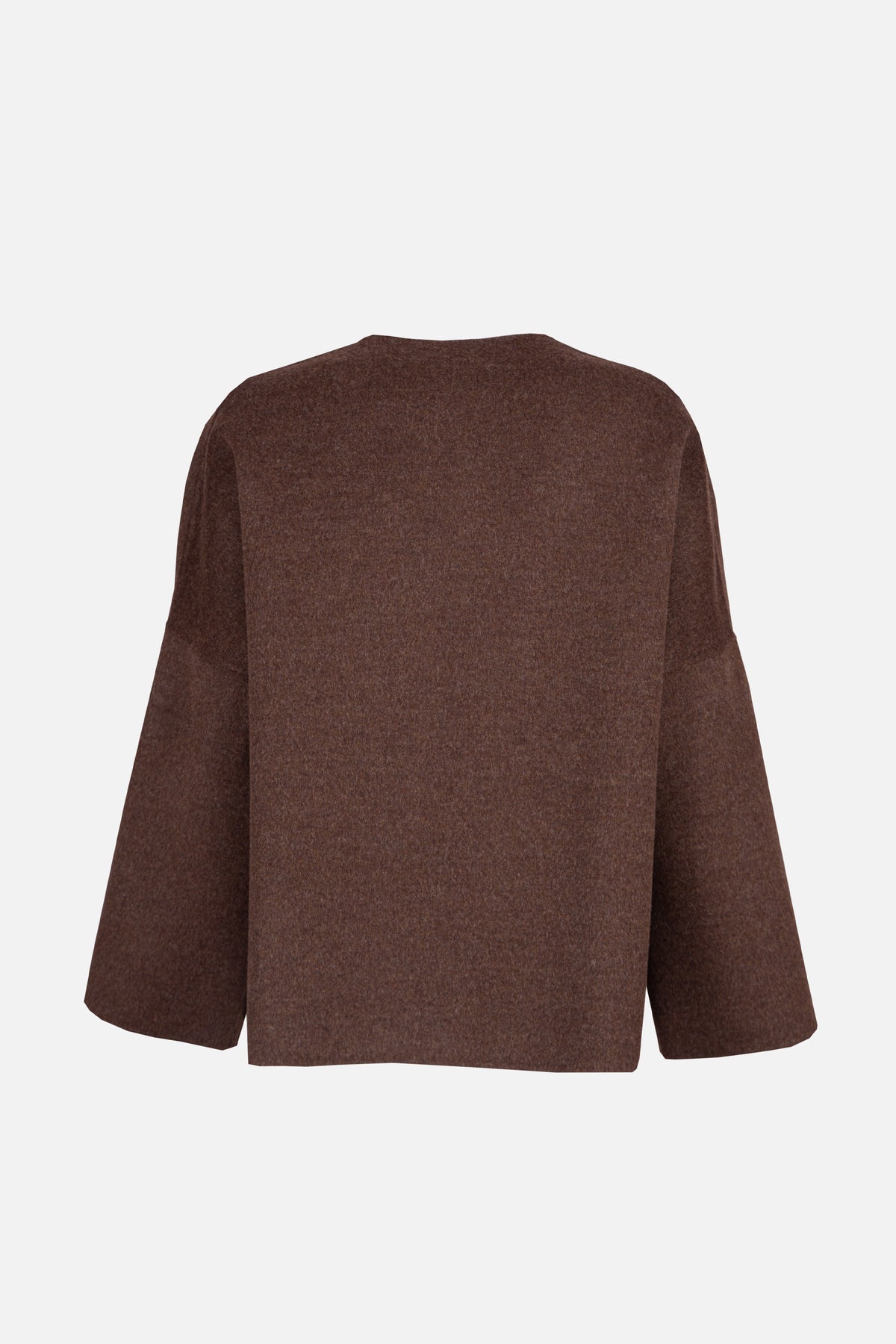 Asciari MIRTO reversible double-breasted jacket for women in tobacco and brown Loro Piana pure wool double cloth, made in Italy